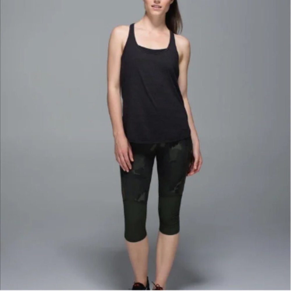 Lululemon Training Tough Camo Mesh Crop Leggings